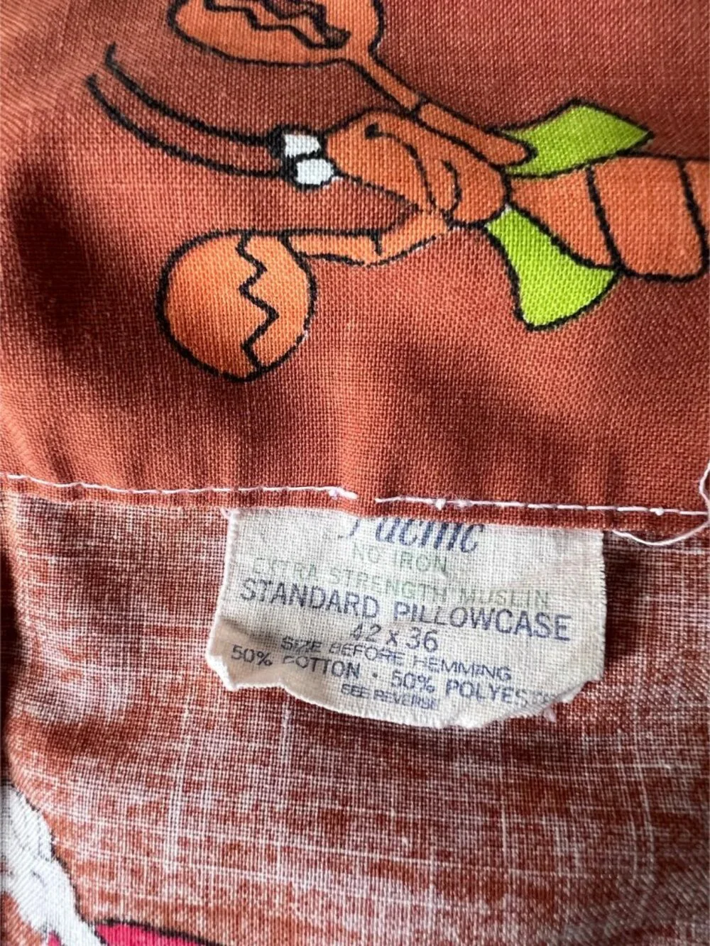 Vintage Disney Pillowcase featuring Alice, Robin Hood, Mickey, Donald, Bambi, Ch